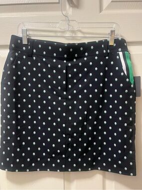 Belyn Key Women’s Wimbledon Golf Ball Print Black Skort Size Small NWT CLASSIC